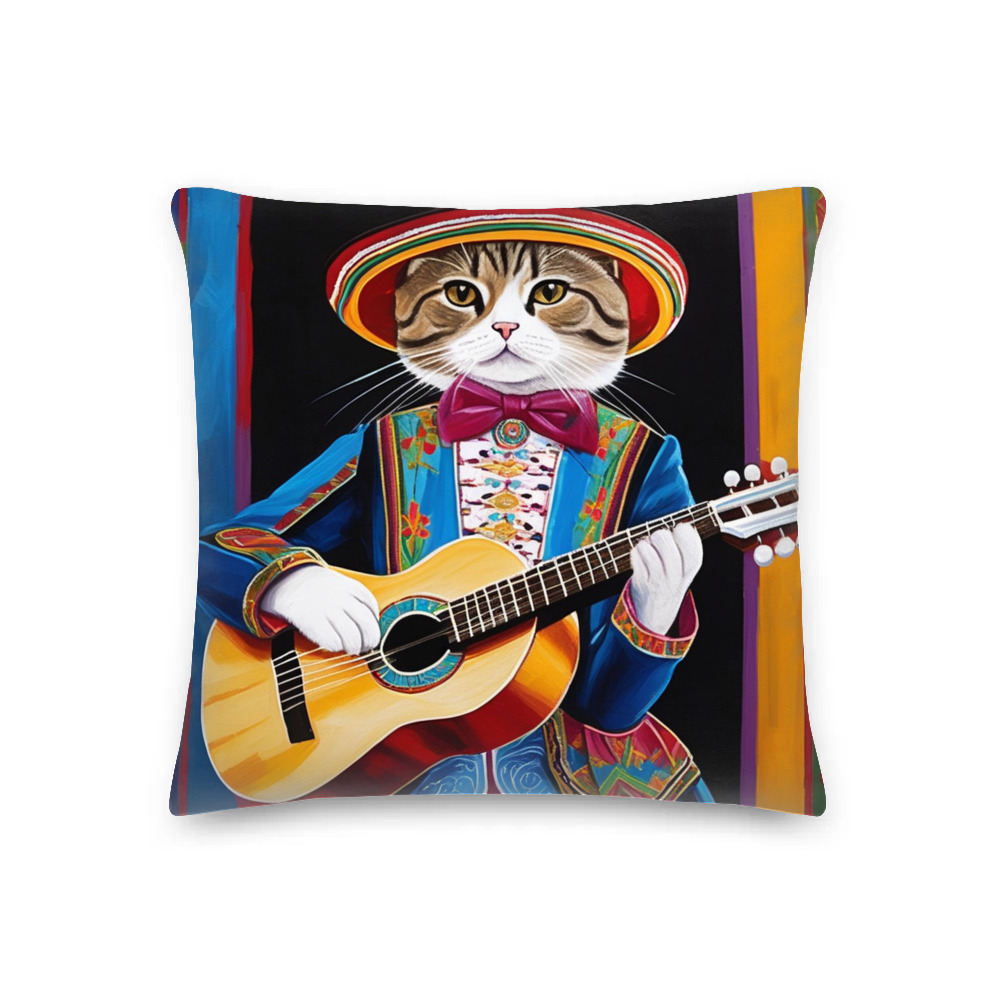 PugMug Custom Tabby Scottish Fold Cat Premium Pillow