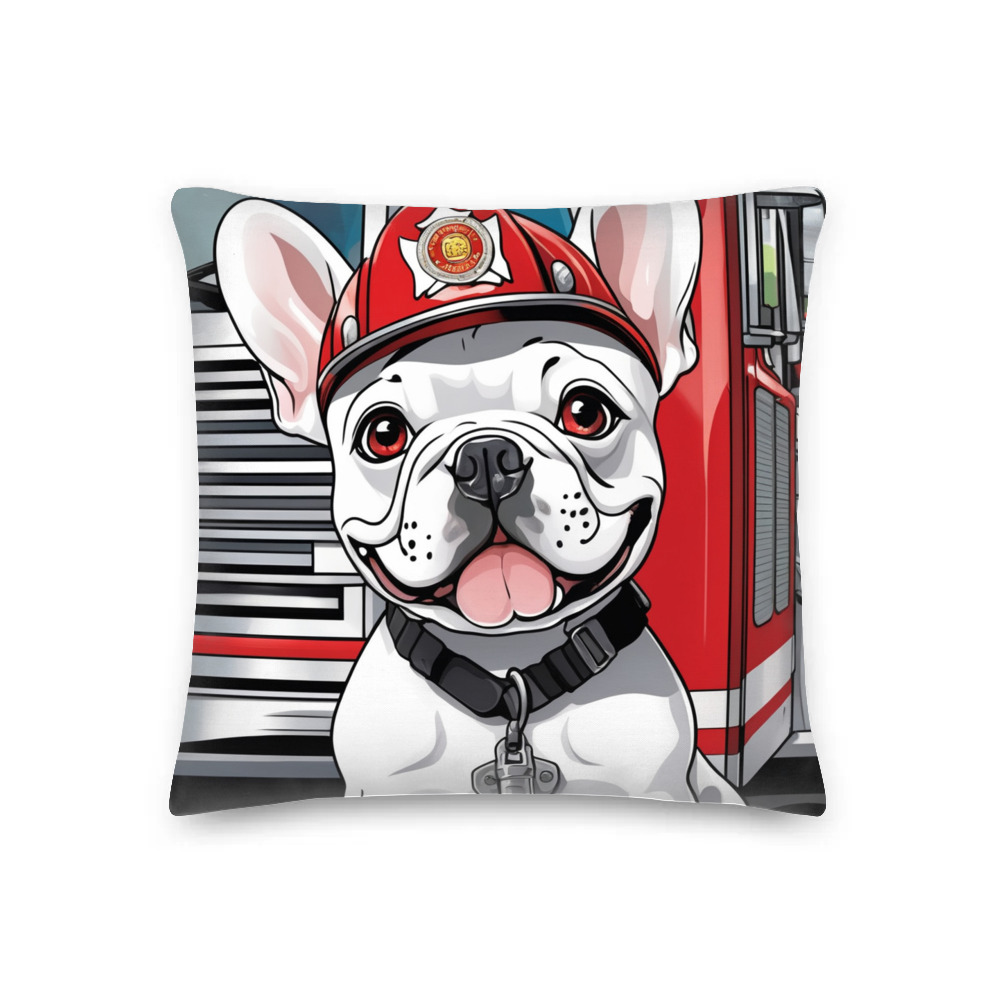 PugMug Custom White French Bulldog Premium Pillow