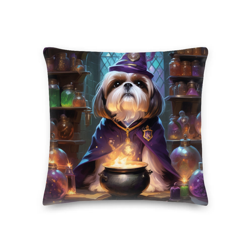 PugMug Custom Shih Tzu Premium Pillow