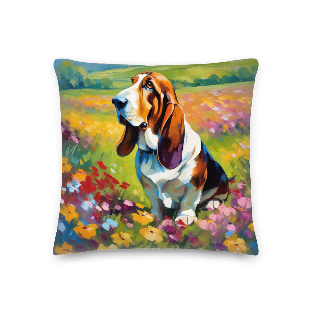 PugMug Custom Basset Hound Premium Pillow