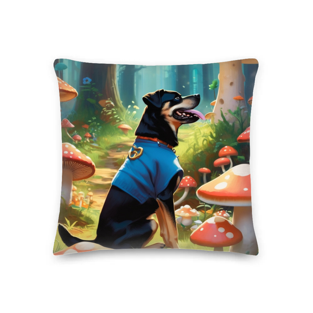 PugMug Custom Blue Premium Pillow