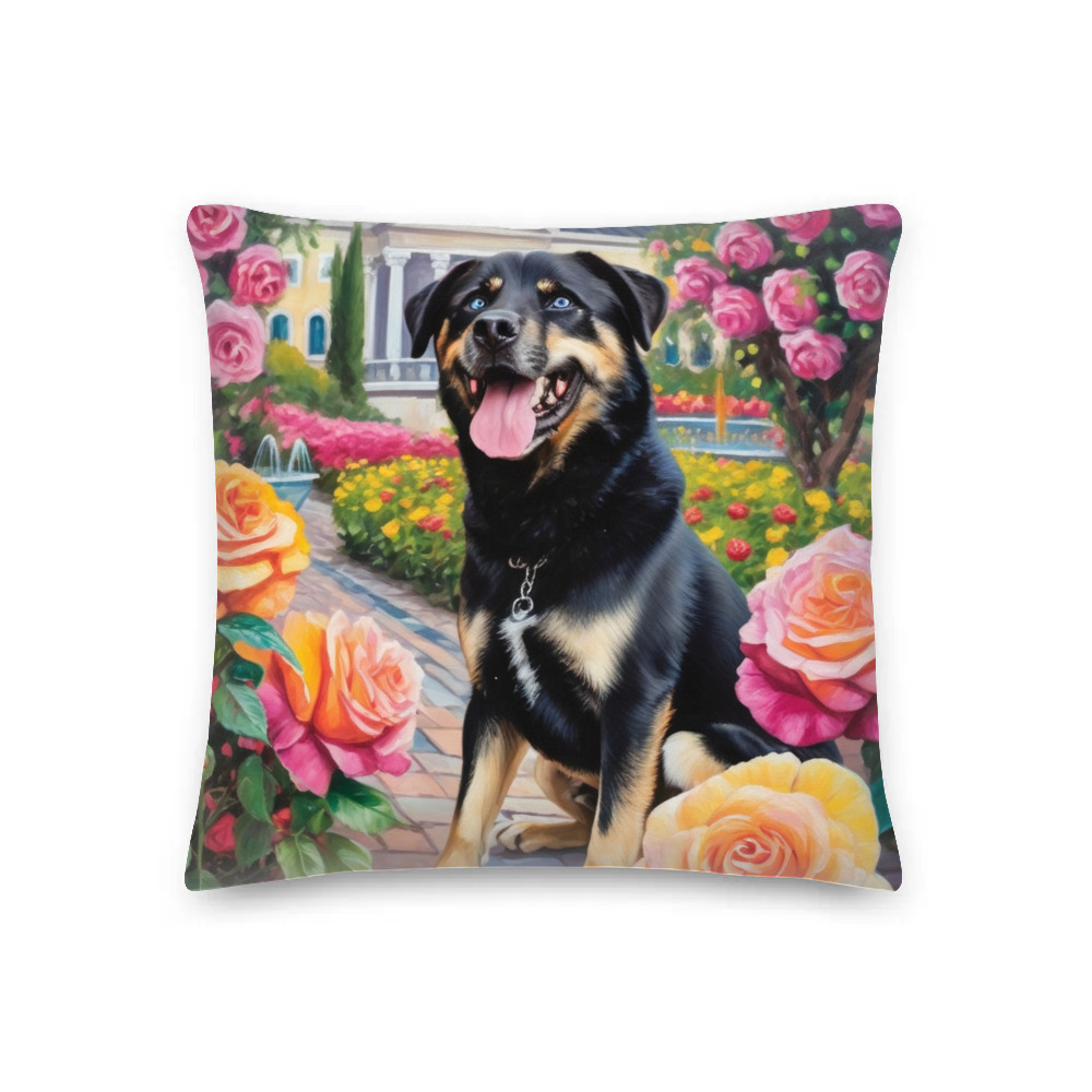 PugMug Custom Blue Premium Pillow