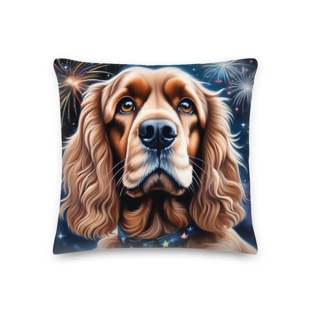 PugMug Custom Cocker Spaniel Premium Pillow