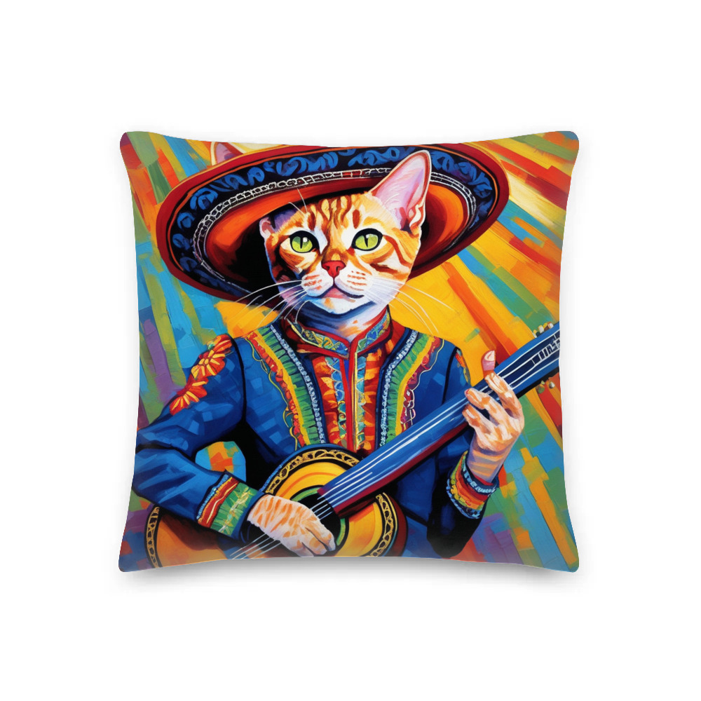 PugMug Custom Tabby Devon Rex Cat Premium Pillow