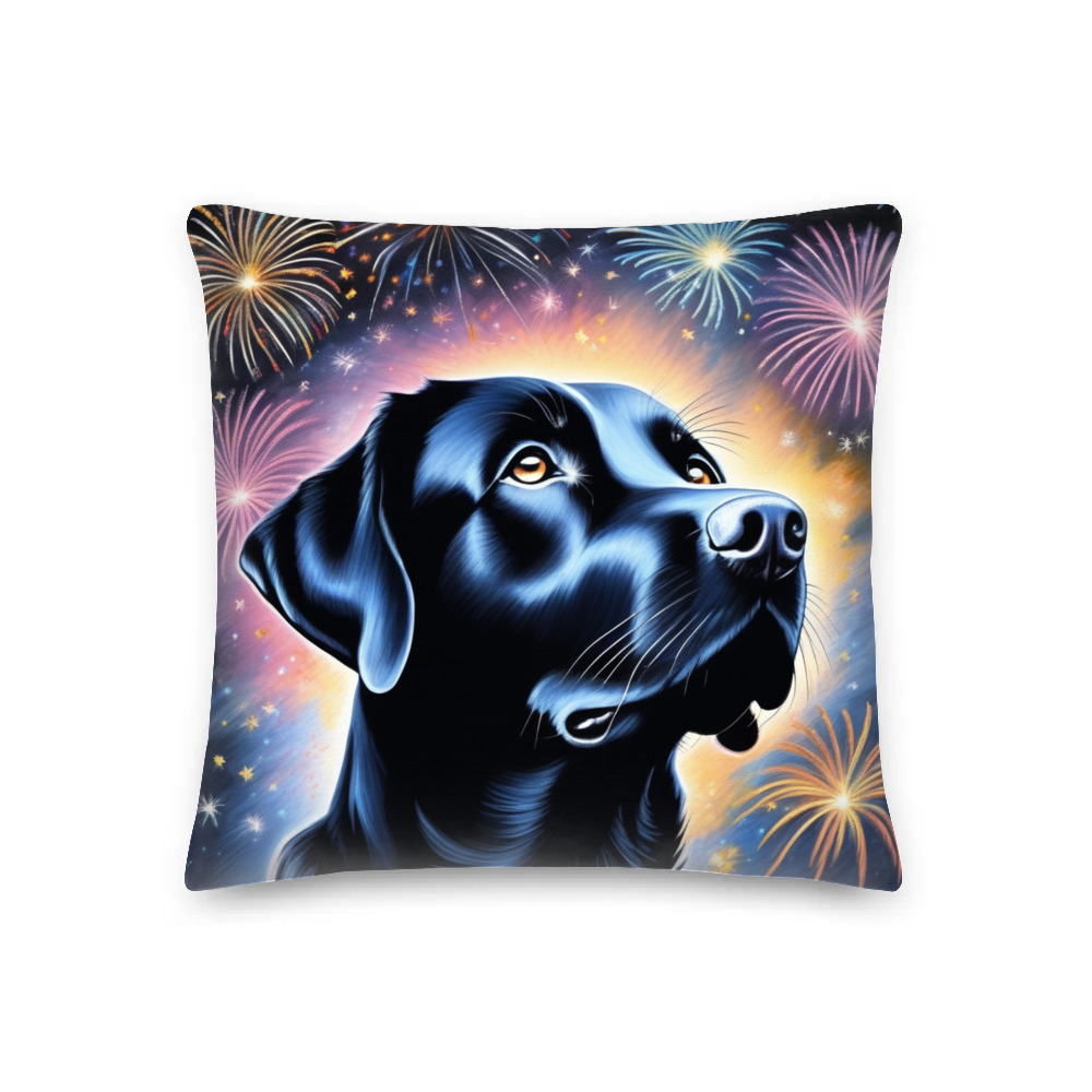 PugMug Custom Black Labrador Retriever Premium Pillow