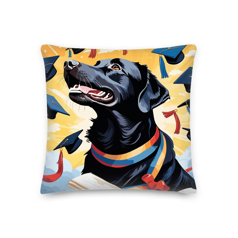 PugMug Custom Black Labrador Retriever Premium Pillow