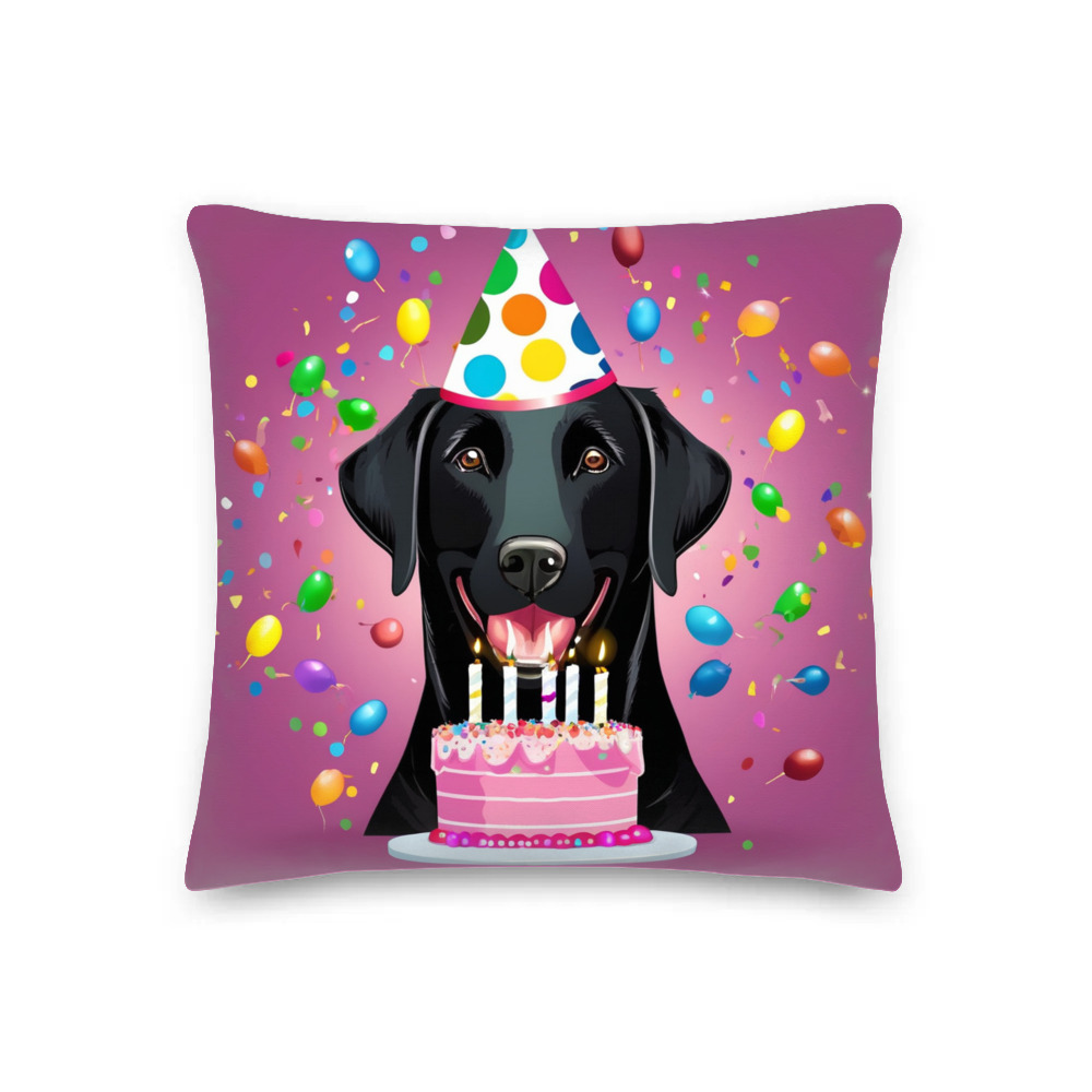 PugMug Custom Black Labrador Retriever Premium Pillow