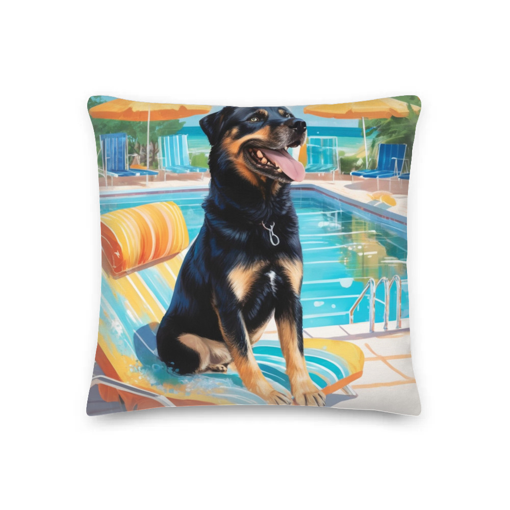 PugMug Custom Blue Premium Pillow