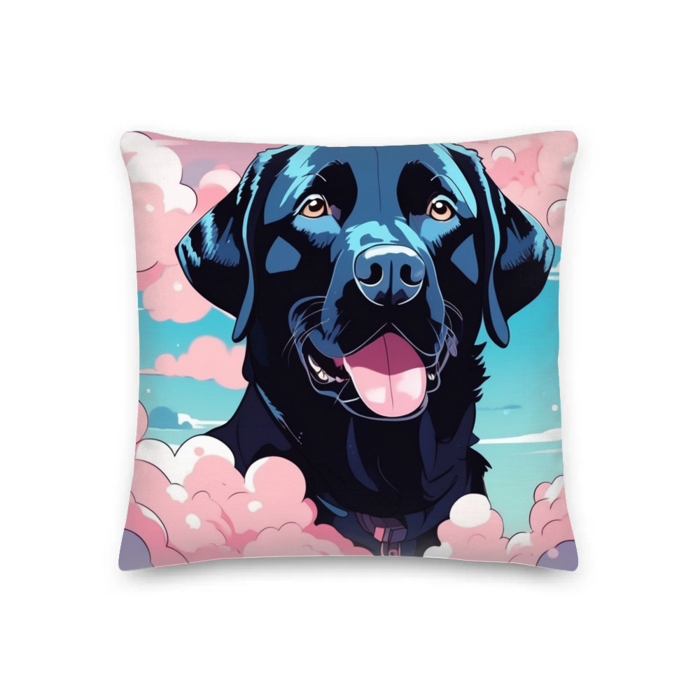 PugMug Custom Black Labrador Retriever Premium Pillow