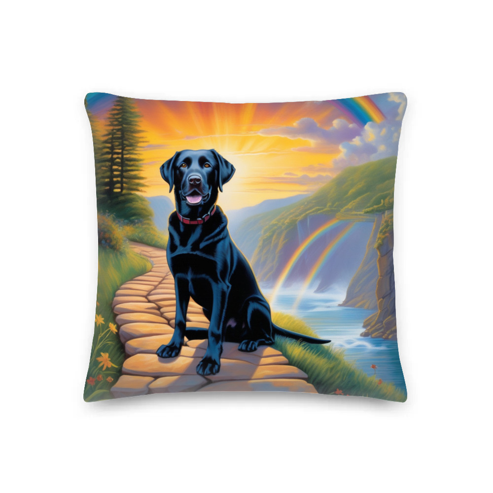 PugMug Custom Black Labrador Retriever Premium Pillow