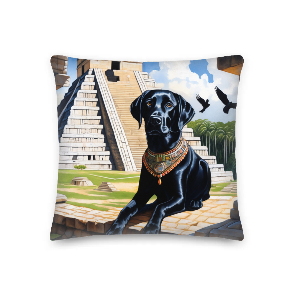 PugMug Custom Black Labrador Retriever Premium Pillow