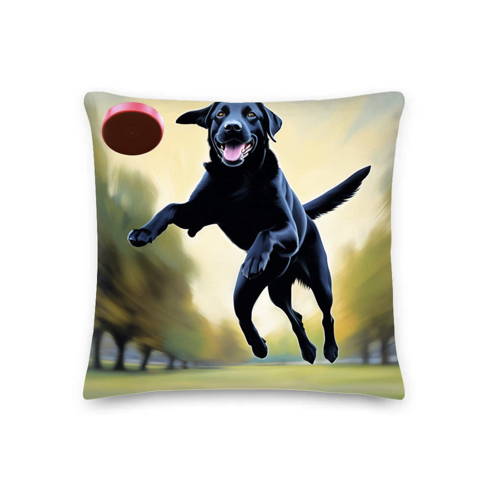 PugMug Custom Black Labrador Retriever Premium Pillow