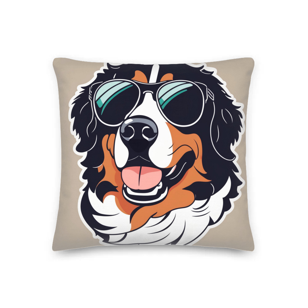 PugMug Custom Bernese Mountain Dog Premium Pillow