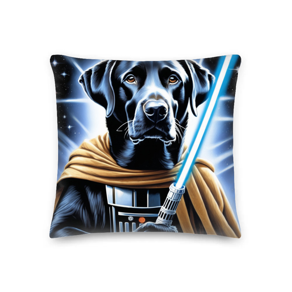 PugMug Custom Black Labrador Retriever Premium Pillow