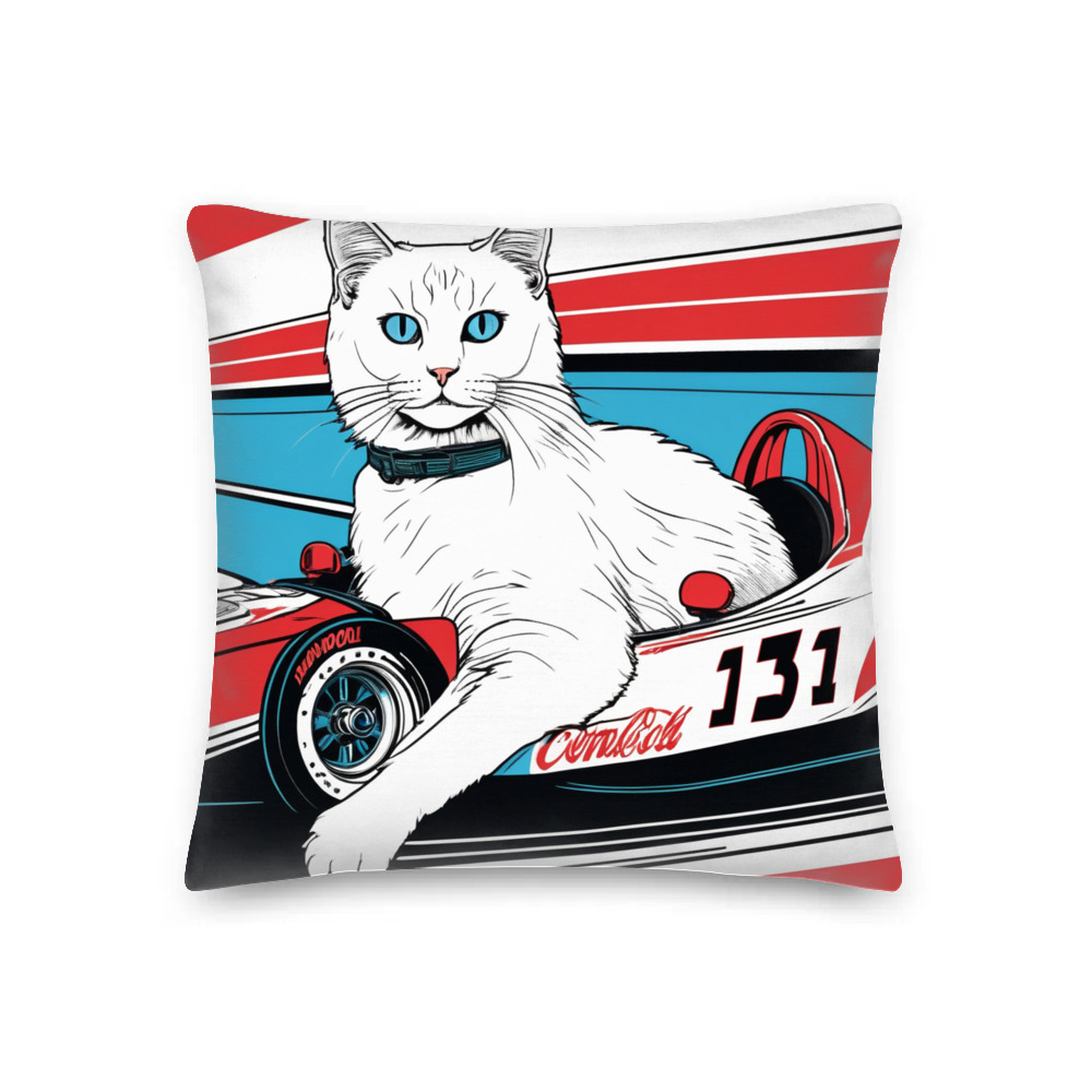 PugMug Custom White Ragdoll Cat Premium Pillow