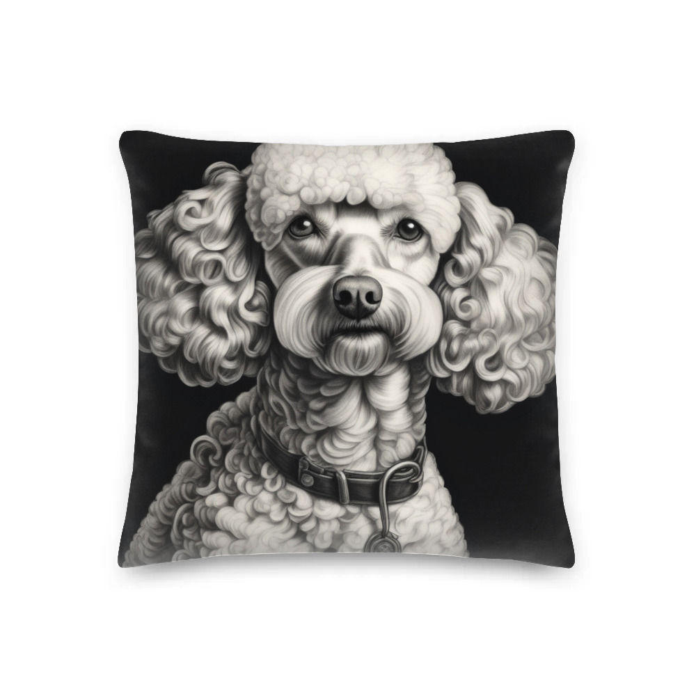 PugMug Custom White Poodle Premium Pillow