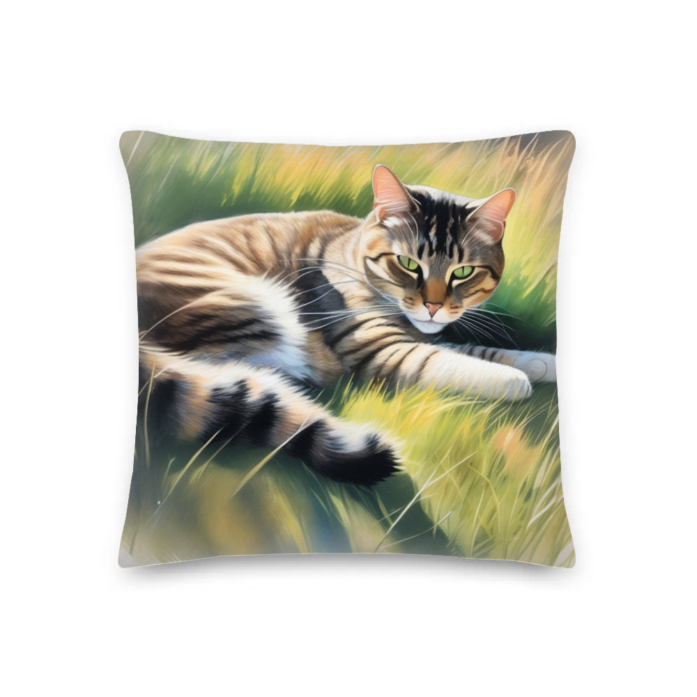 PugMug Custom Tabby Companion Cat Premium Pillow