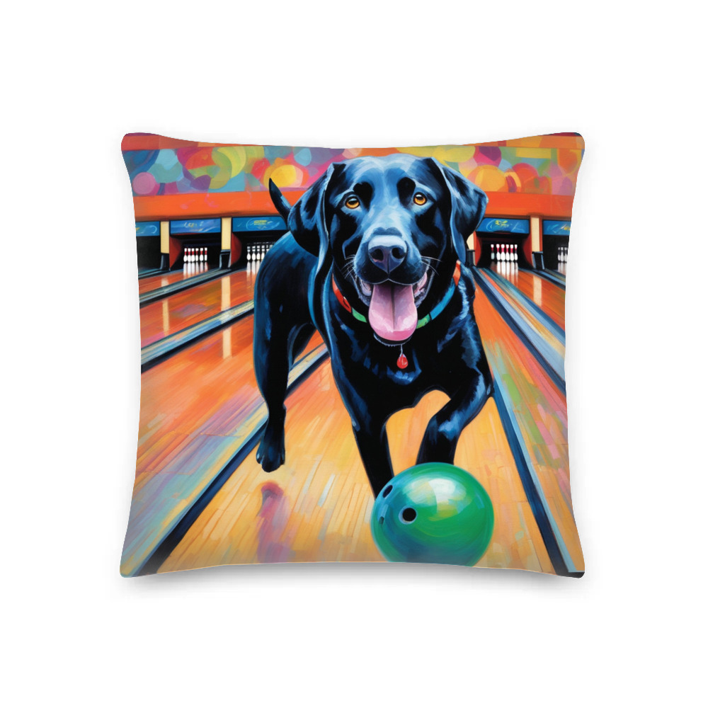 PugMug Custom Black Labrador Retriever Premium Pillow