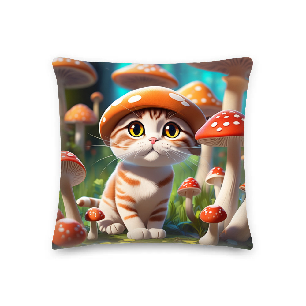 PugMug Custom Tabby Scottish Fold Cat Premium Pillow