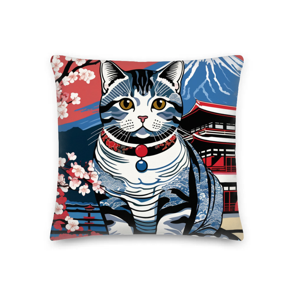 PugMug Custom Tabby British Shorthair Cat Premium Pillow