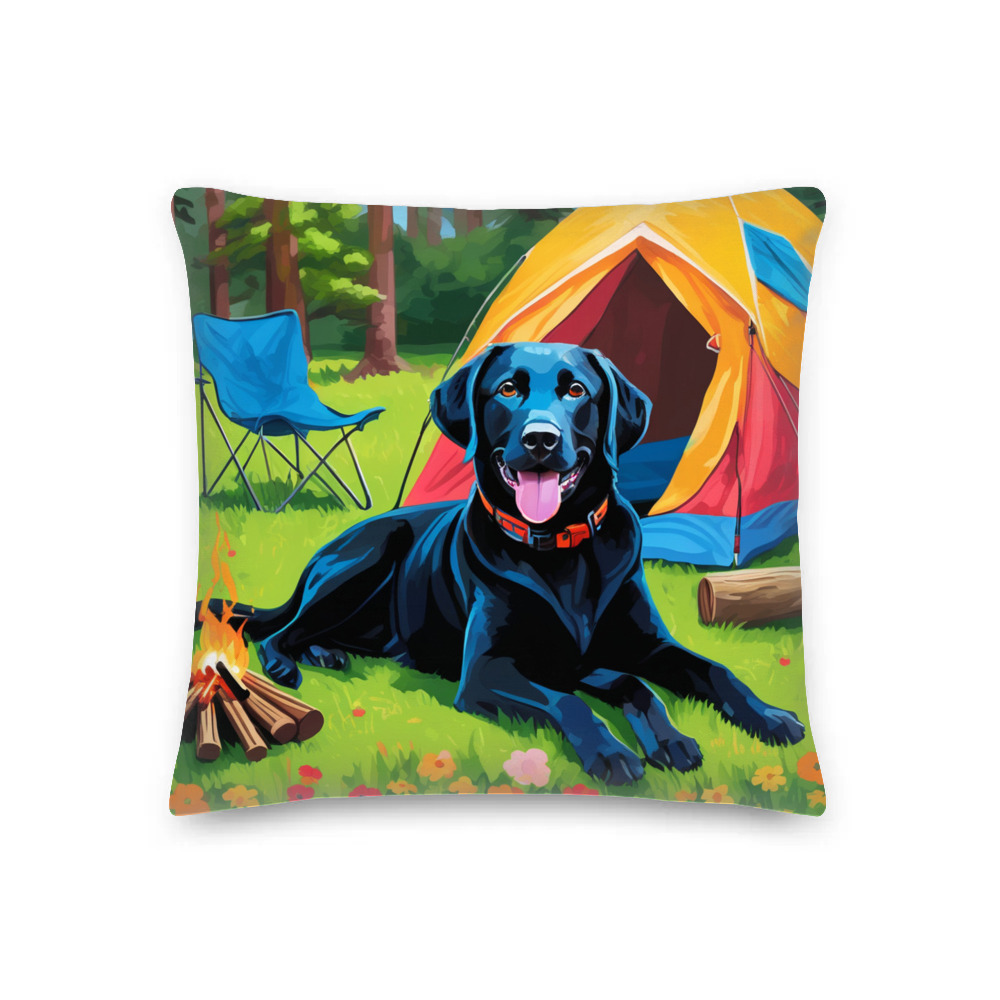 PugMug Custom Black Labrador Retriever Premium Pillow