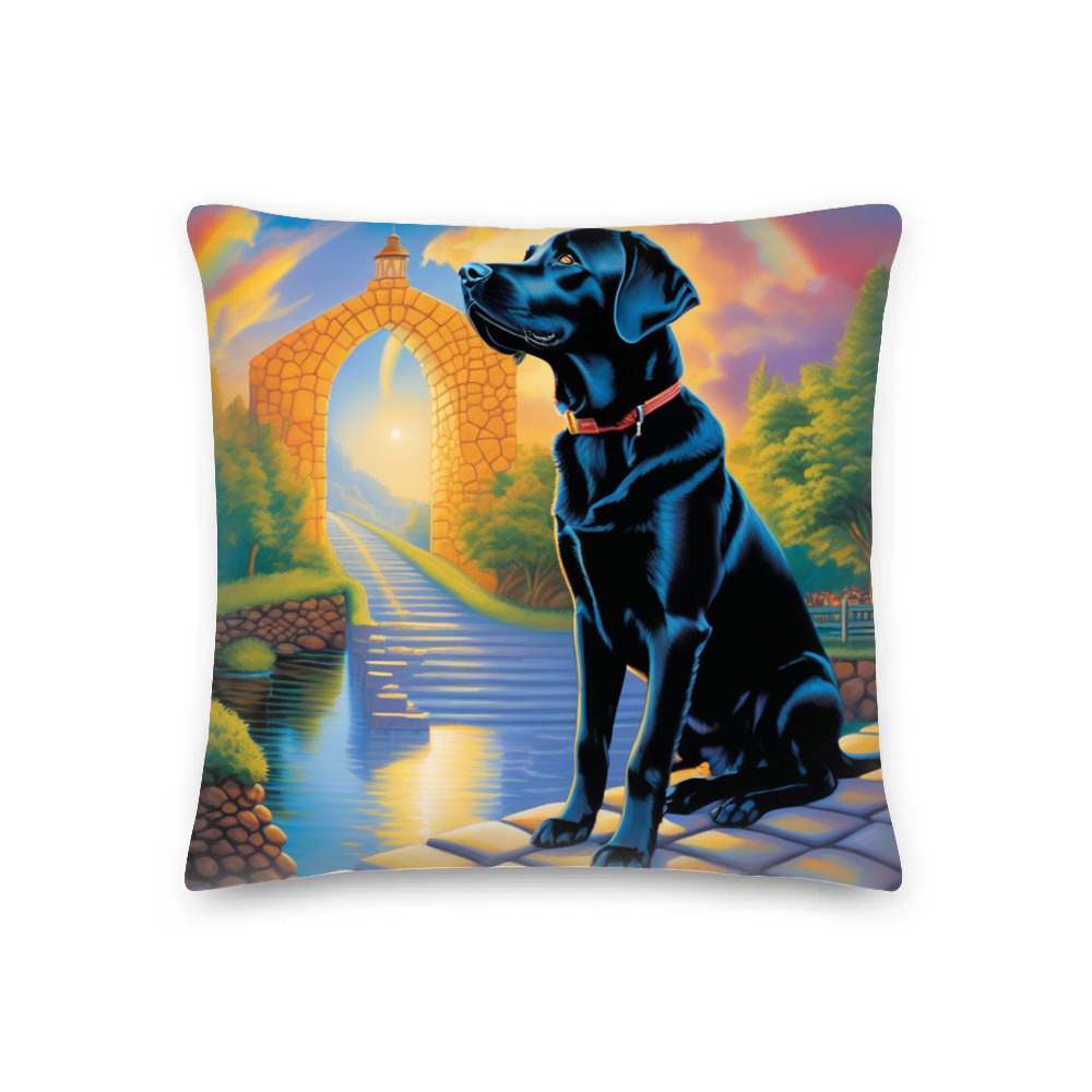 PugMug Custom Black Labrador Retriever Premium Pillow