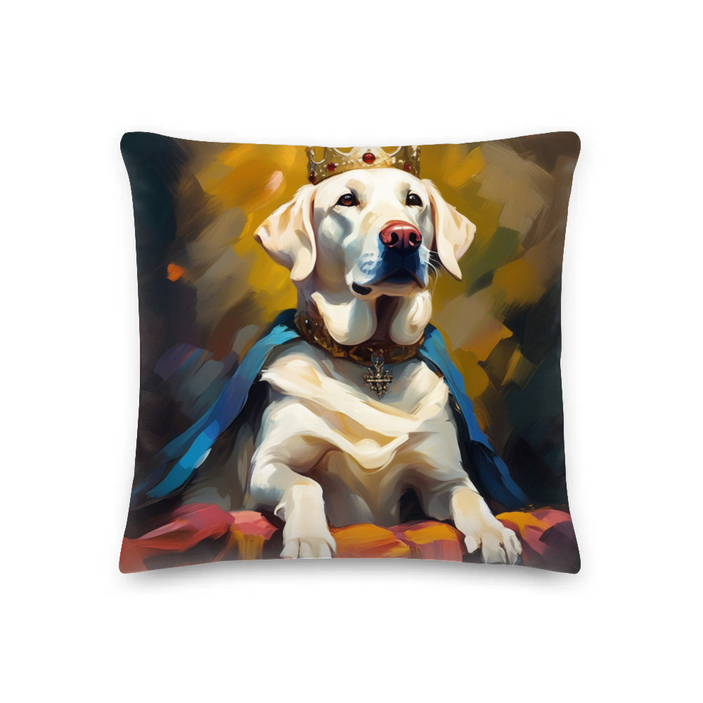 PugMug Custom White Labrador Retriever Premium Pillow
