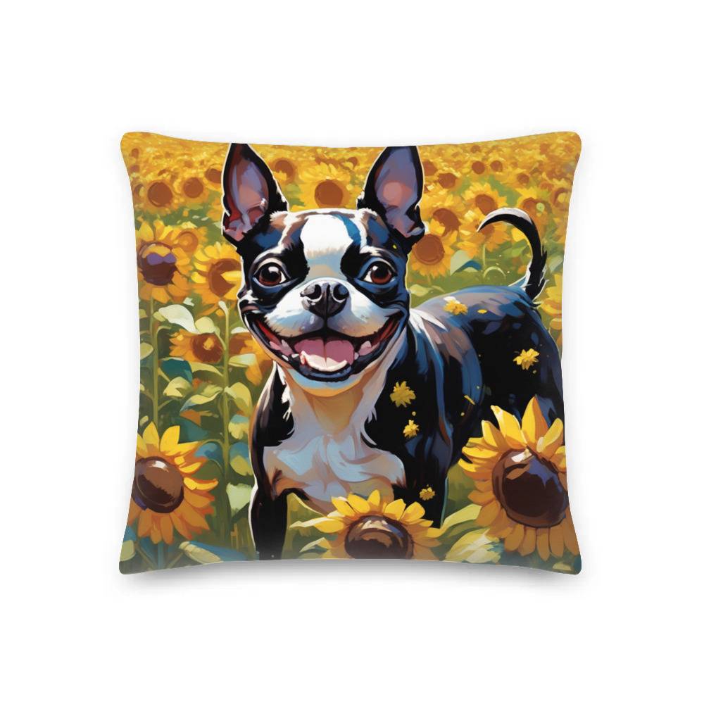 PugMug Custom Boston Terrier Premium Pillow