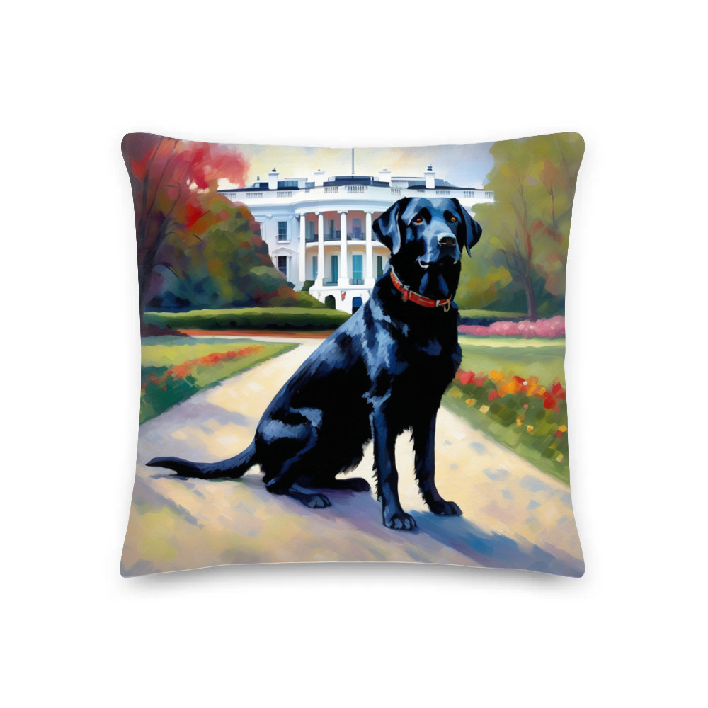 PugMug Custom Black Labrador Retriever Premium Pillow