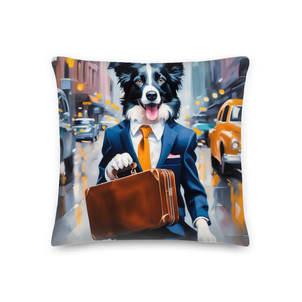 PugMug Custom Border Collie Premium Pillow