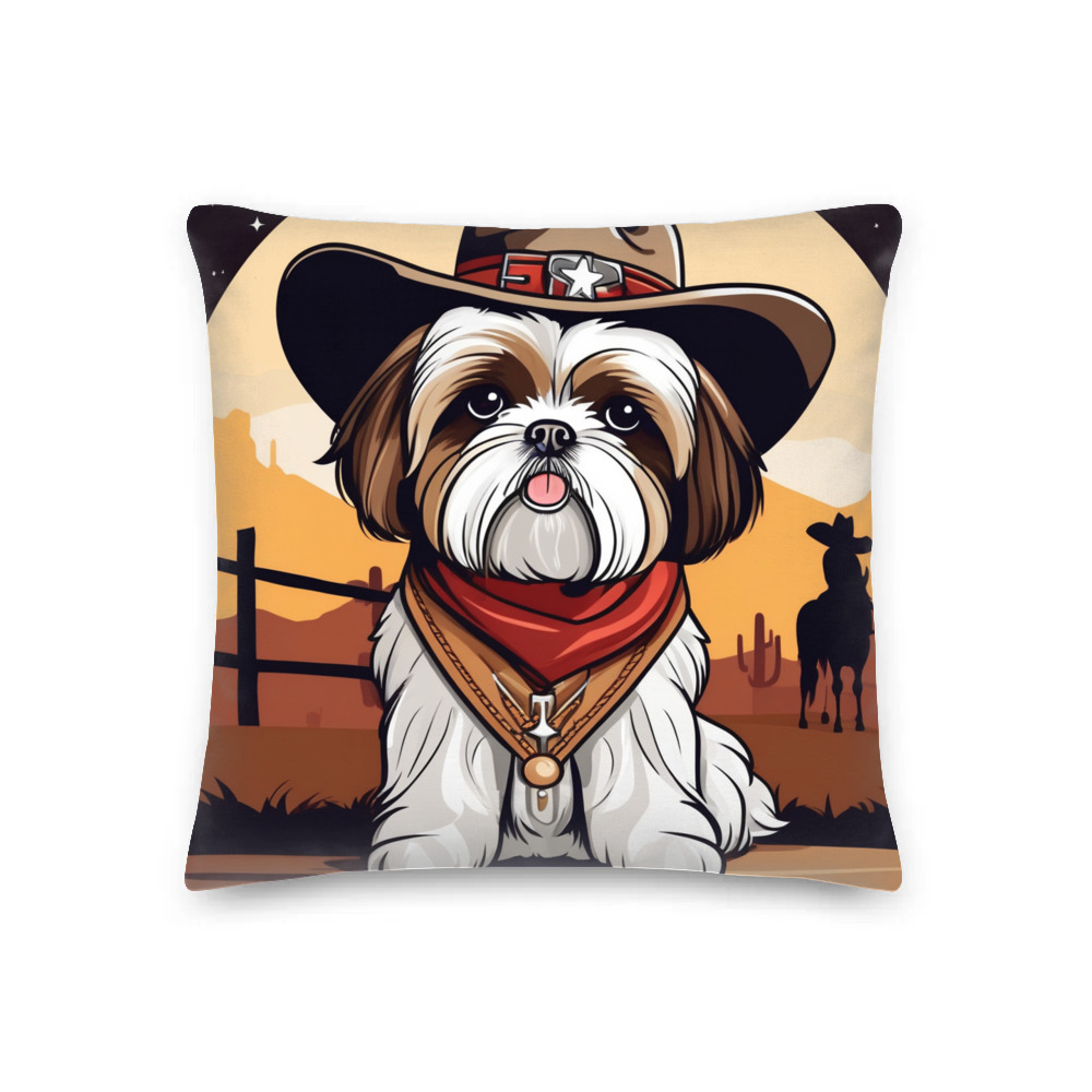 PugMug Custom Shih Tzu Premium Pillow