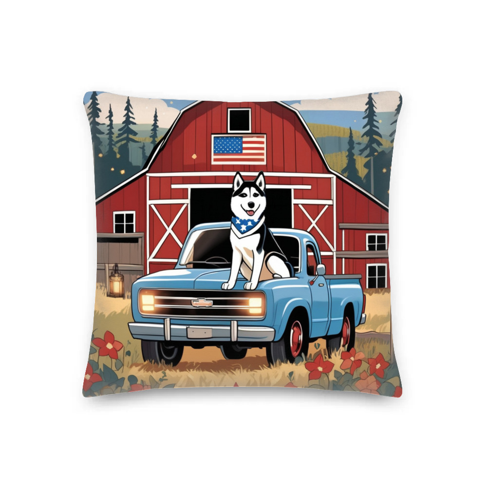 PugMug Custom Siberian Husky Premium Pillow