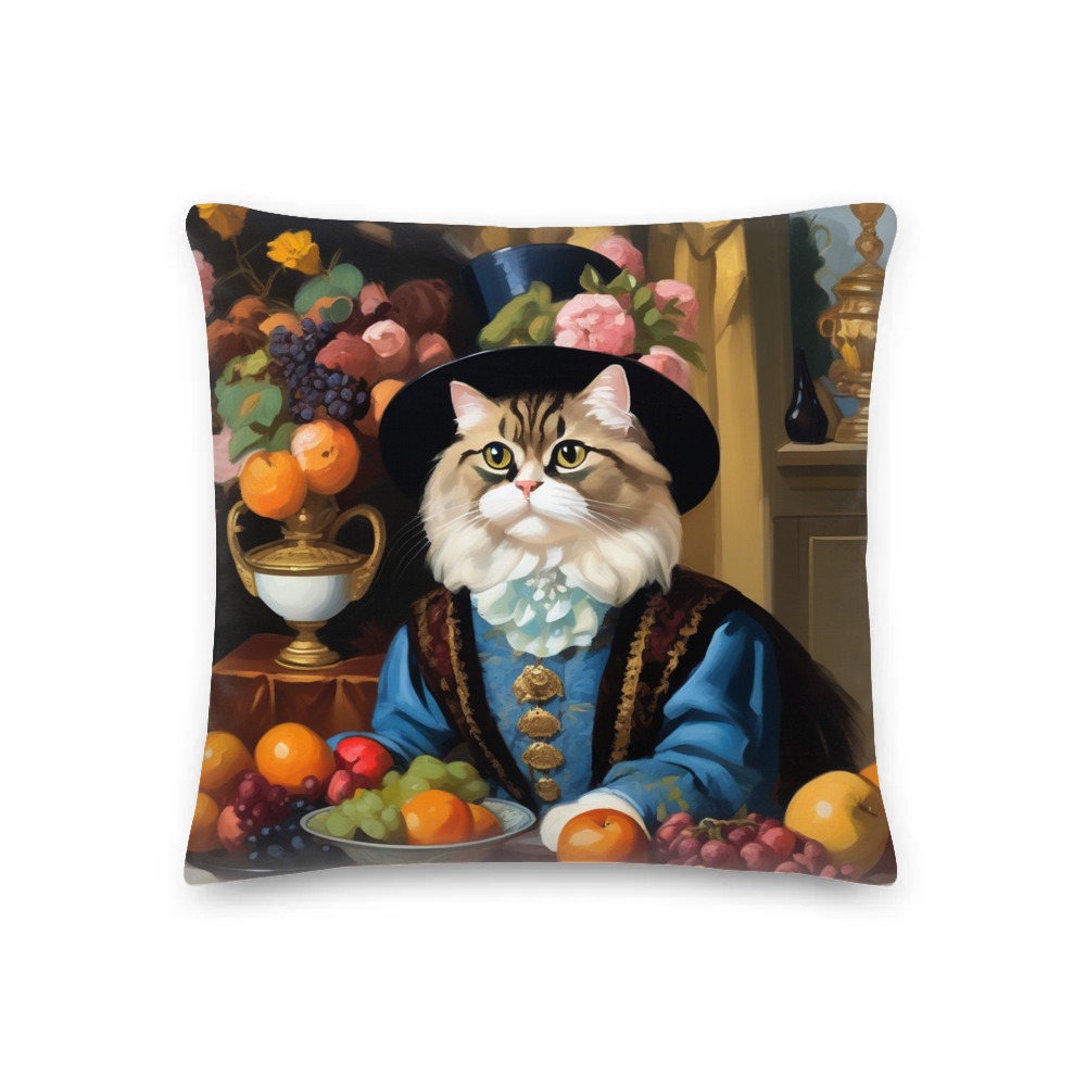 PugMug Custom Tabby Persian Cat Premium Pillow