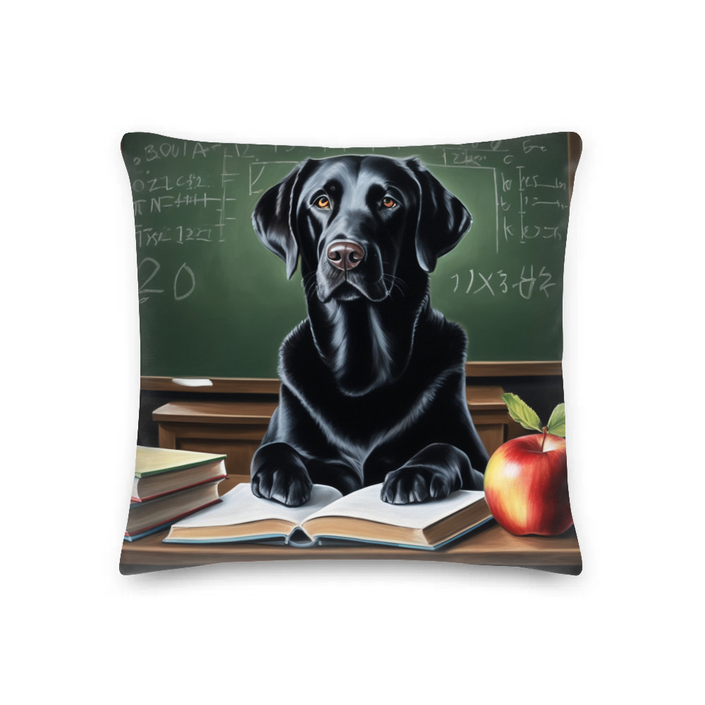 PugMug Custom Black Labrador Retriever Premium Pillow