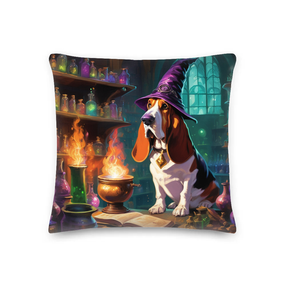 PugMug Custom Basset Hound Premium Pillow