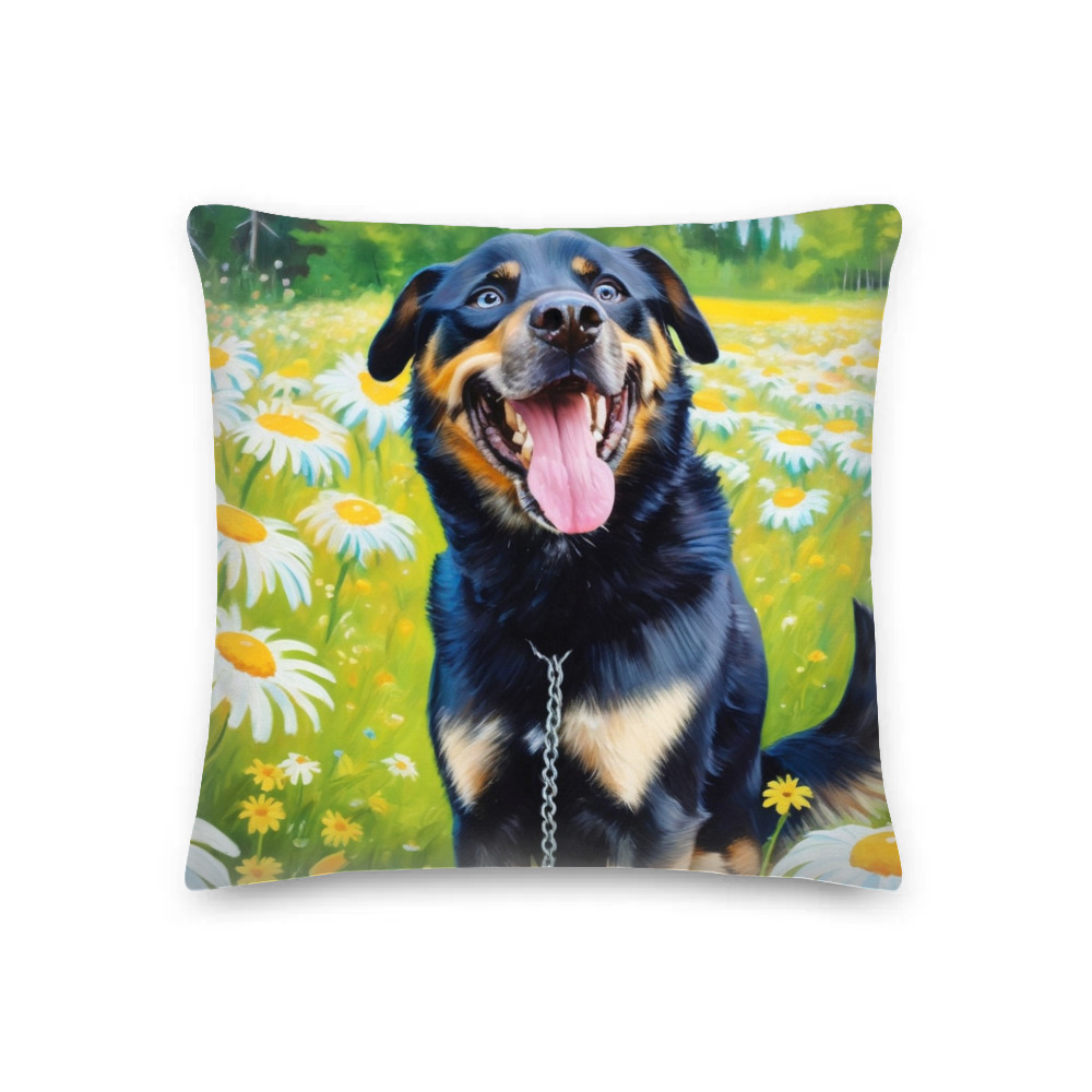 PugMug Custom Blue Premium Pillow