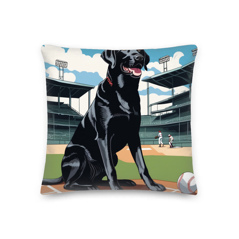 PugMug Custom Black Labrador Retriever Premium Pillow
