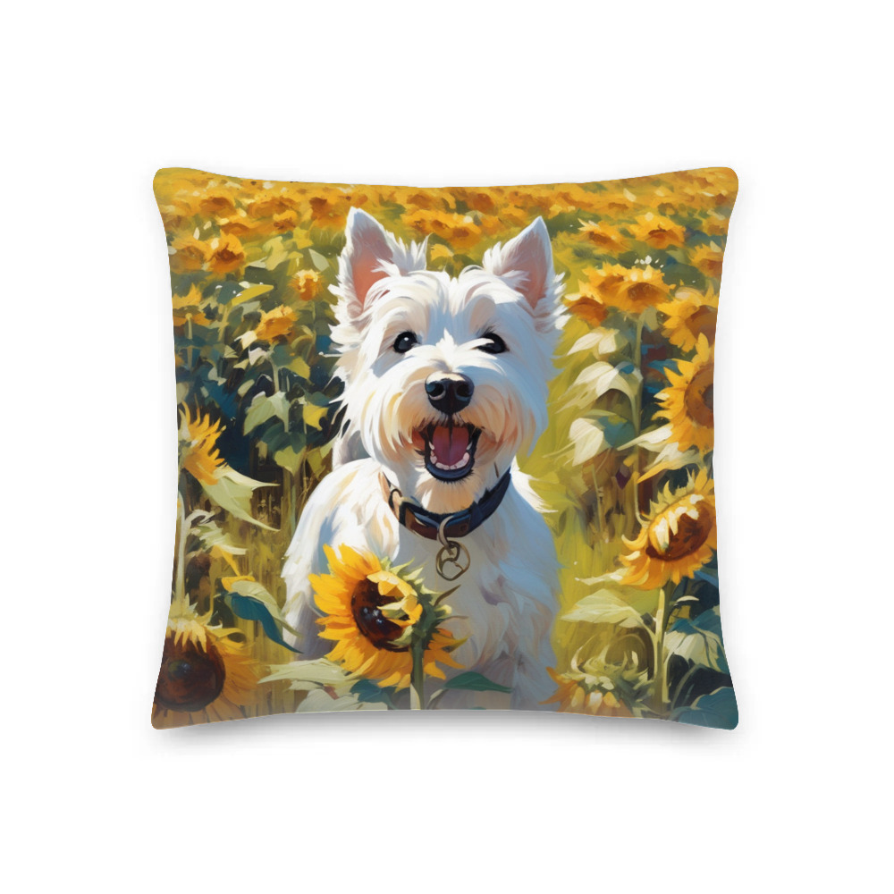 PugMug Custom West Highland White Terrier Premium Pillow