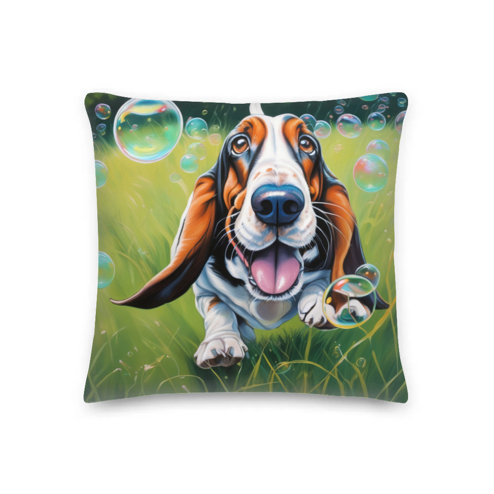 PugMug Custom Basset Hound Premium Pillow