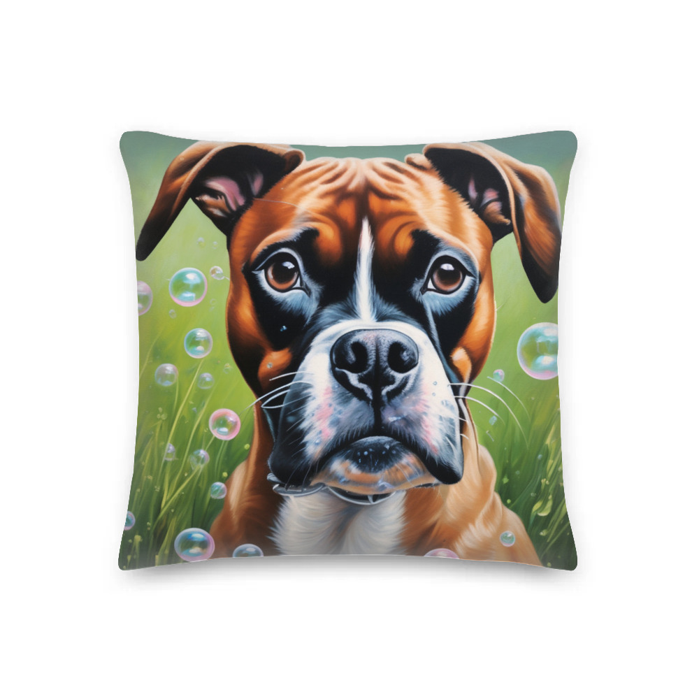 PugMug Custom Boxer Dog Premium Pillow