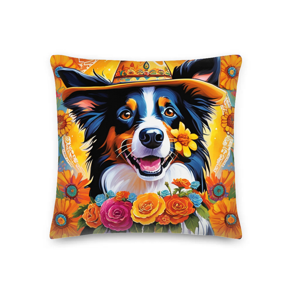 PugMug Custom Border Collie Premium Pillow