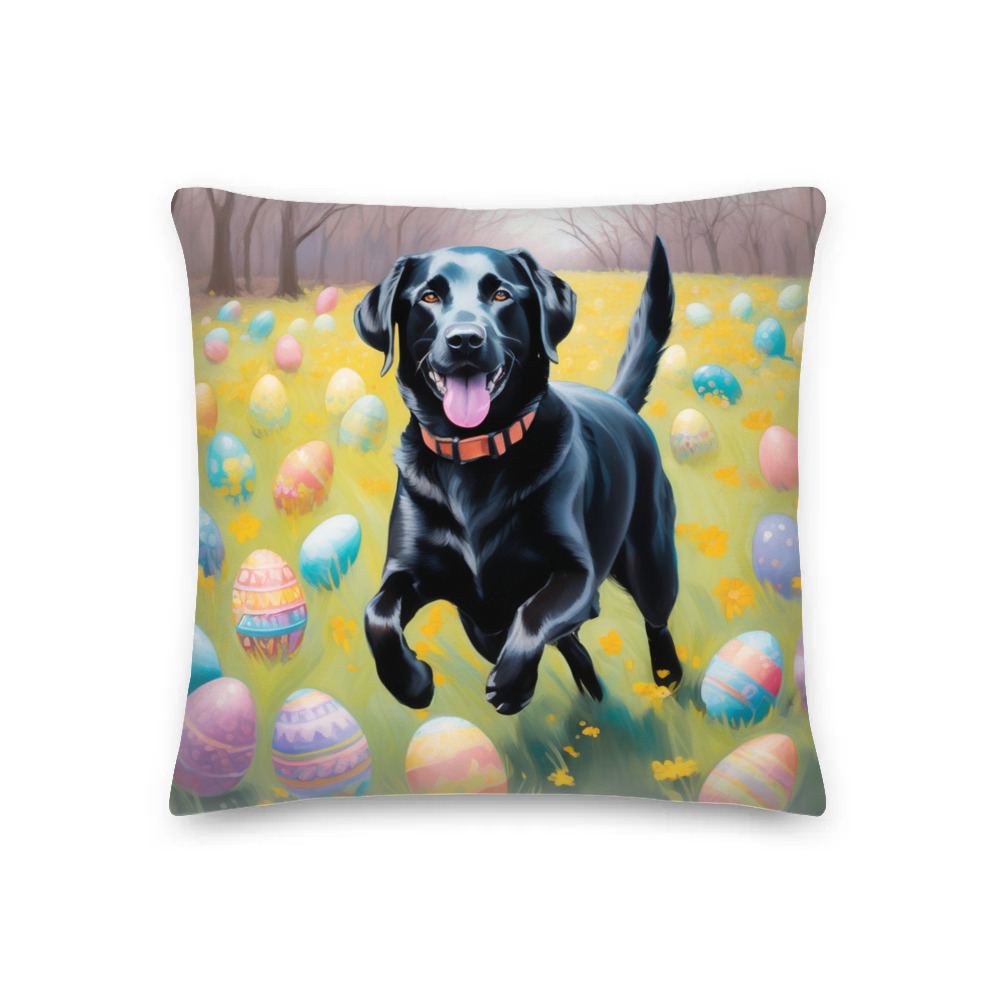 PugMug Custom Black Labrador Retriever Premium Pillow