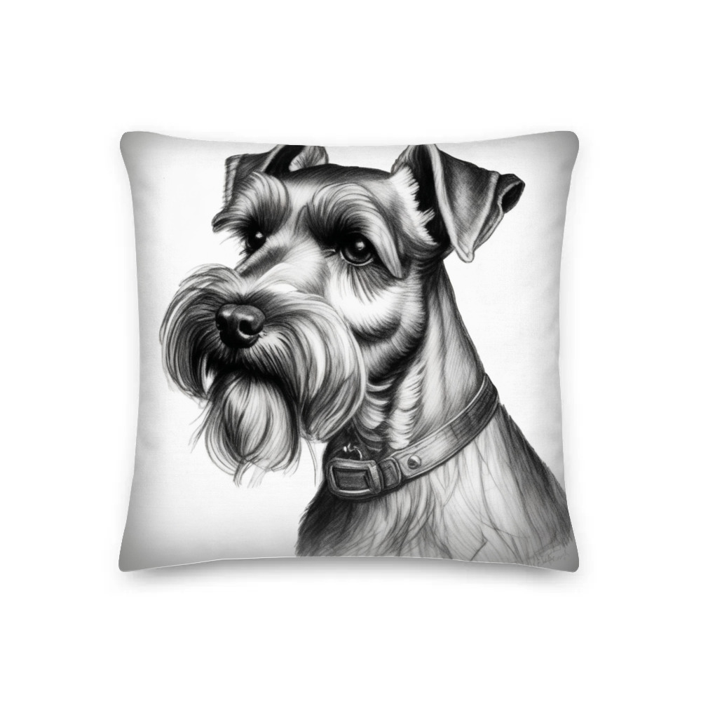 PugMug Custom Miniature Schnauzer Premium Pillow
