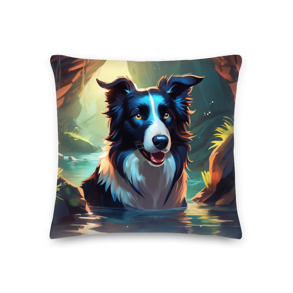PugMug Custom Border Collie Premium Pillow