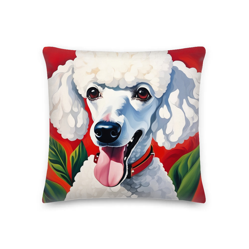 PugMug Custom White Poodle Premium Pillow