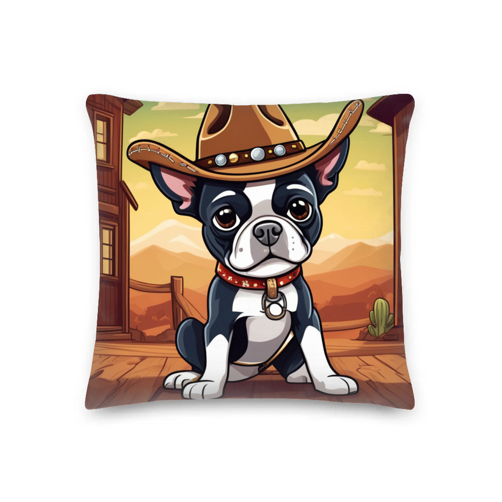 PugMug Custom Boston Terrier Premium Pillow
