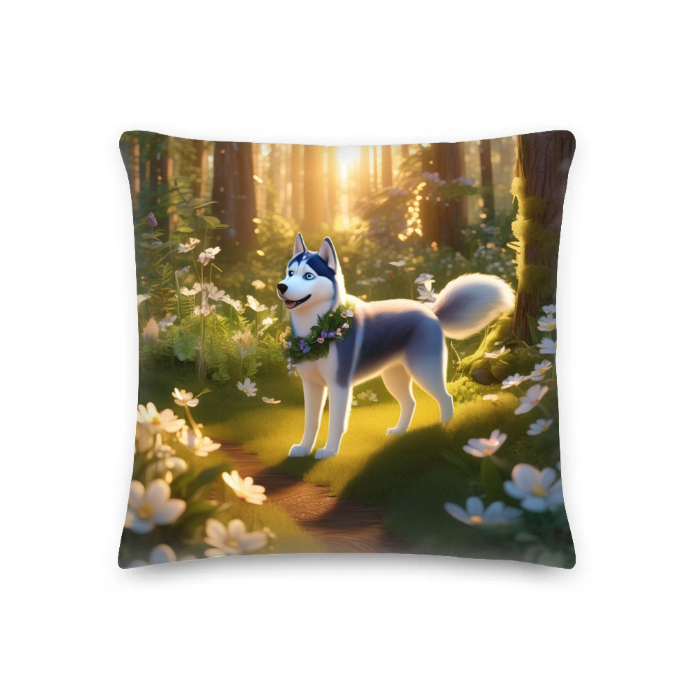 PugMug Custom Siberian Husky Premium Pillow