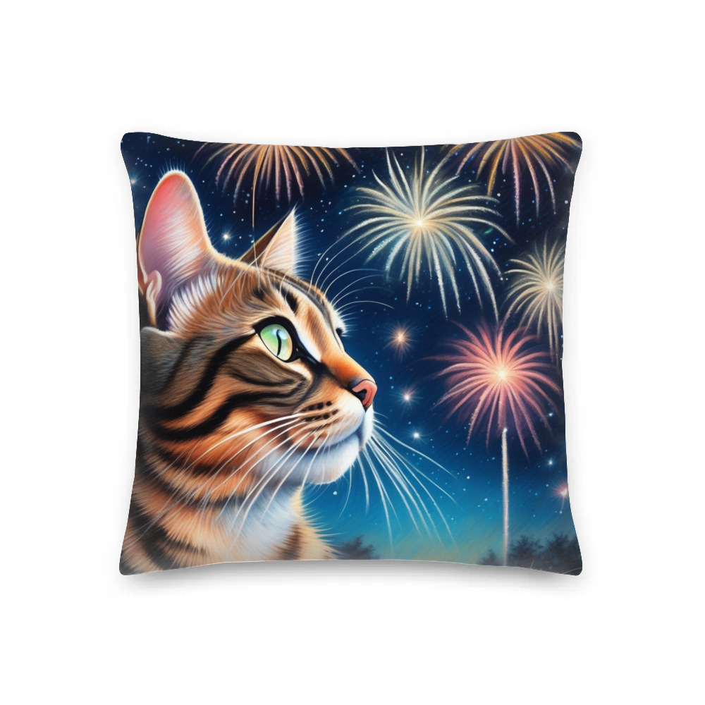 PugMug Custom Tabby Exotic Cat Premium Pillow