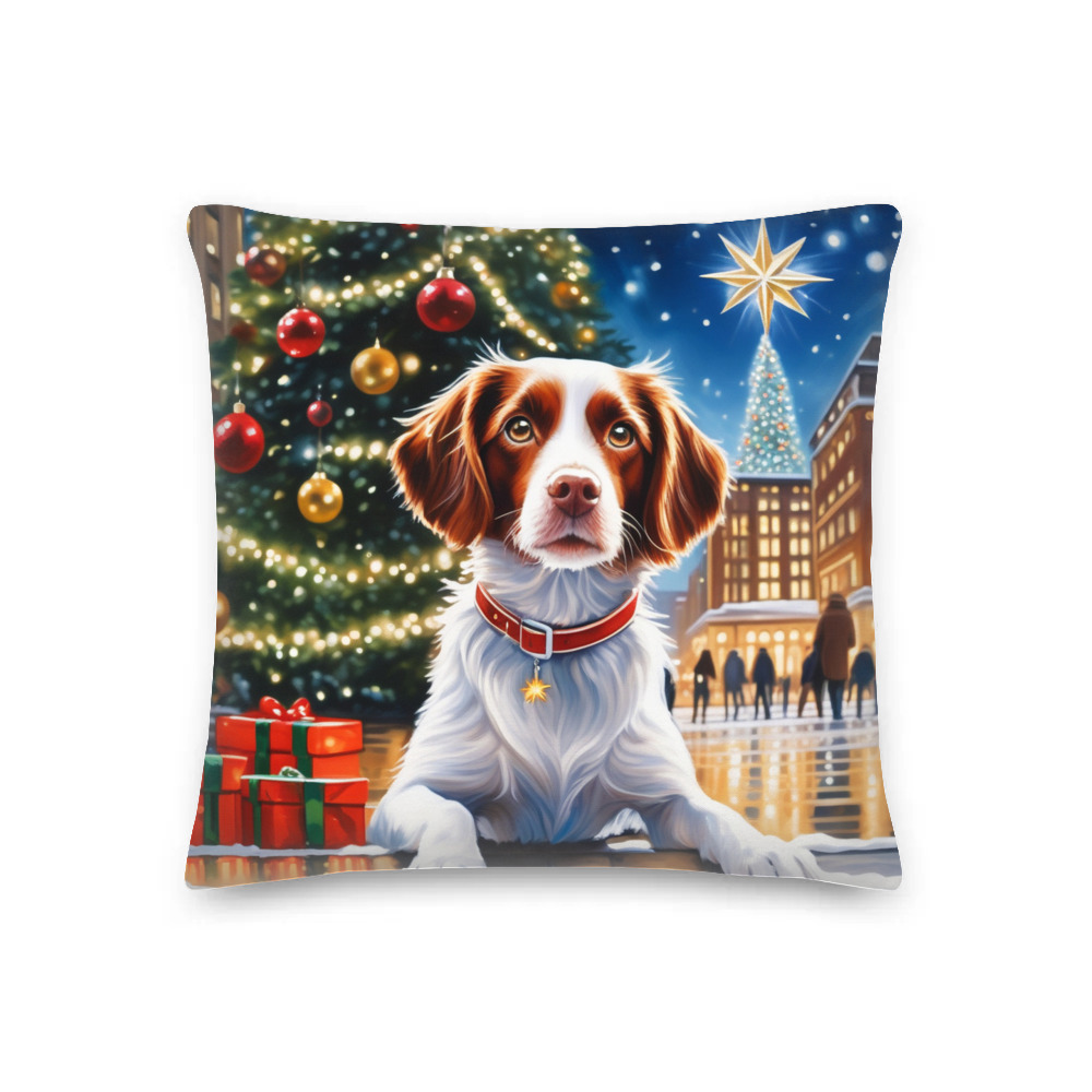 PugMug Custom Brittany Dog Premium Pillow