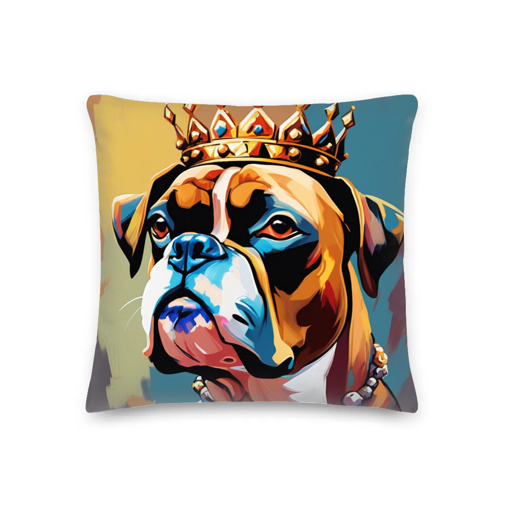 PugMug Custom Boxer Dog Premium Pillow
